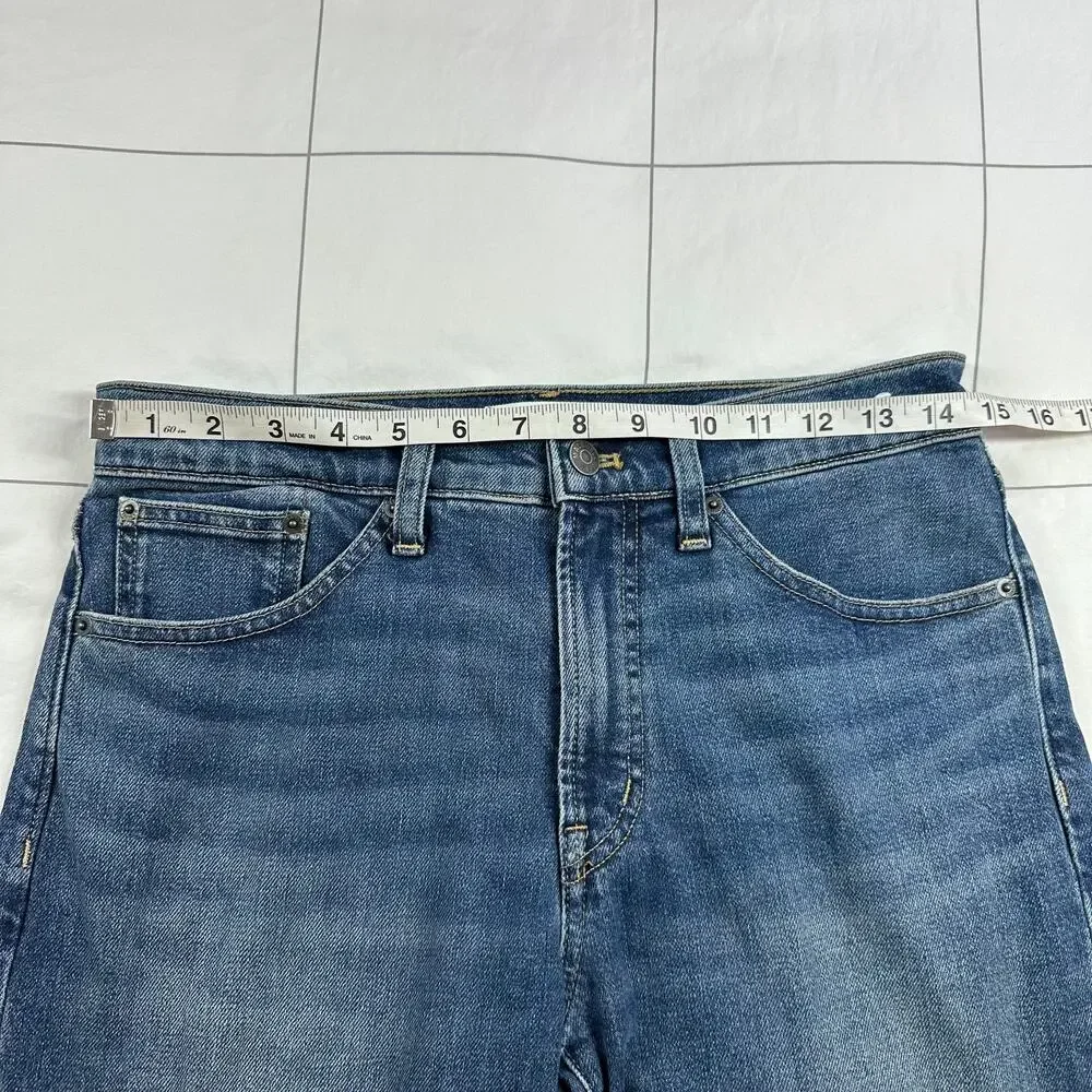 Madewell Jeans Womens 26 Blue Jules Slim Straight Concho Wash Comfort Stretch